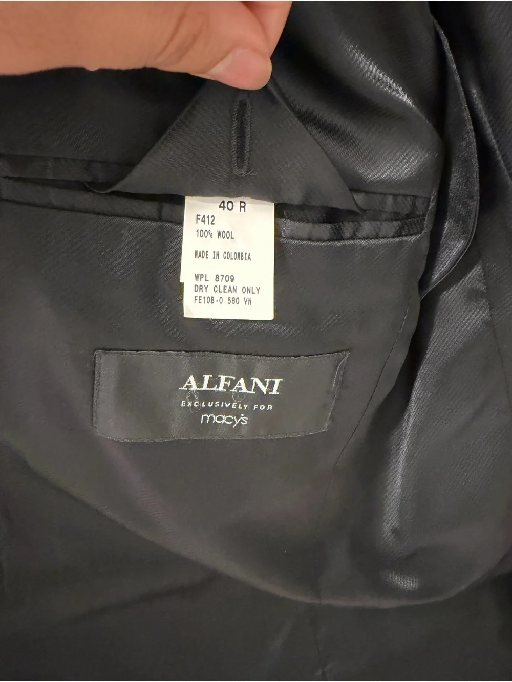 Alfani Men's Dark Gray Pinstripe Suit Jacket